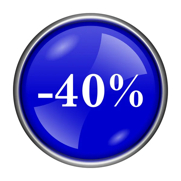 40 por ciento icono de descuento — Foto de Stock