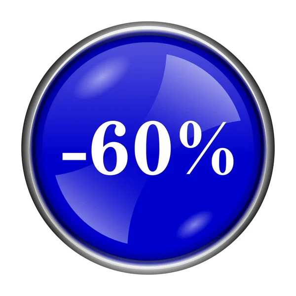 60 por ciento icono de descuento — Foto de Stock