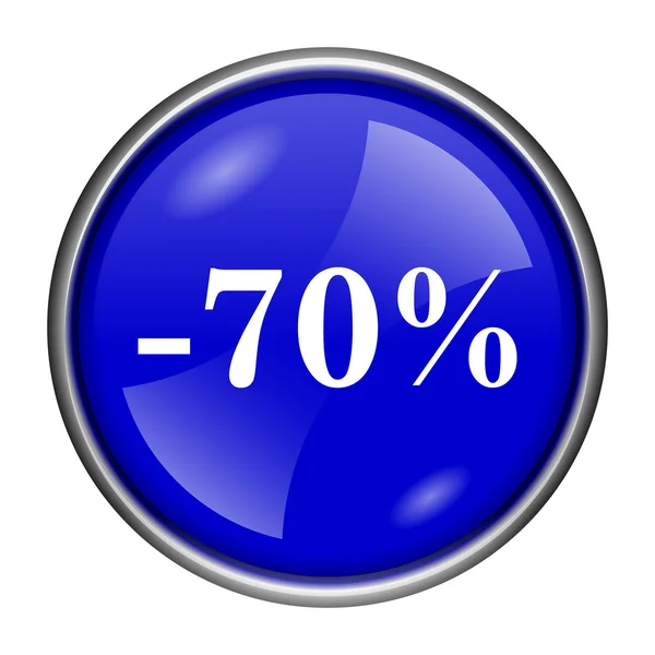 70 százalék kedvezményt ikon — Stock Fotó