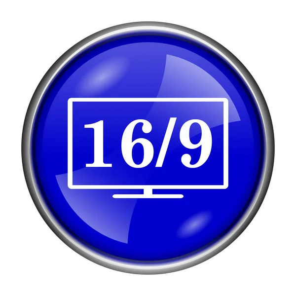 16 9 icono de TV — Foto de Stock