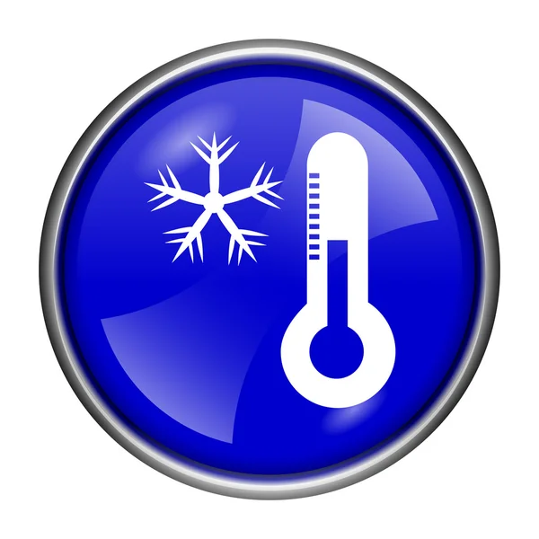 Сніжинка з піктограмою термометра — стокове фото