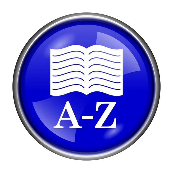 Ícone de livro A-Z — Fotografia de Stock