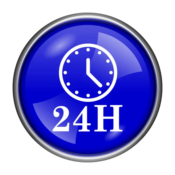 24H clock icon — Stock Photo, Image