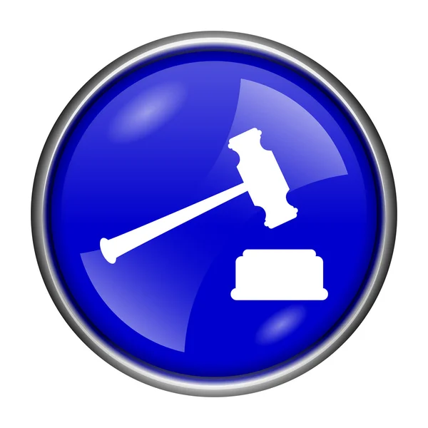 Judge hammer icon — Stock Photo, Image