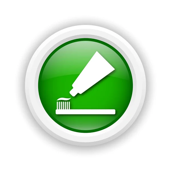 Tooth paste and brush icon — Stock Photo, Image