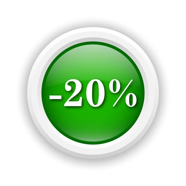 20 percentenkorting pictogram — Stockfoto