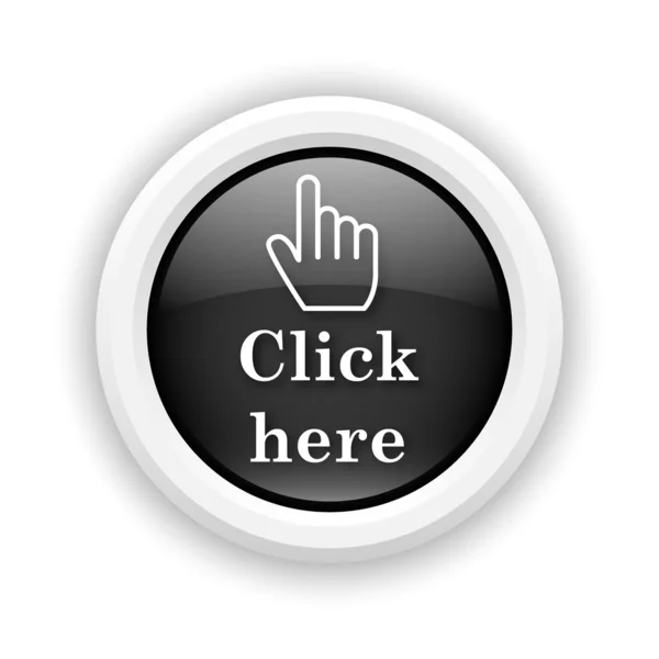 Clicca qui icona — Foto Stock