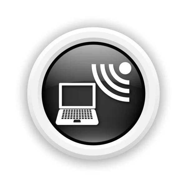 Wireless laptop icon — Stock Photo, Image