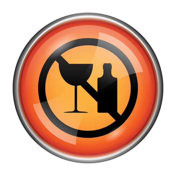 No alcohol icon — Zdjęcie stockowe