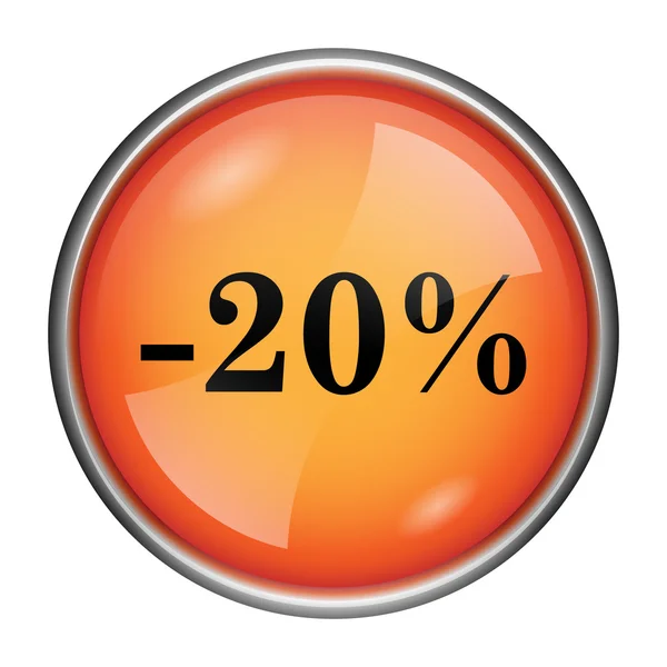 Ícone de desconto de 20 por cento — Fotografia de Stock