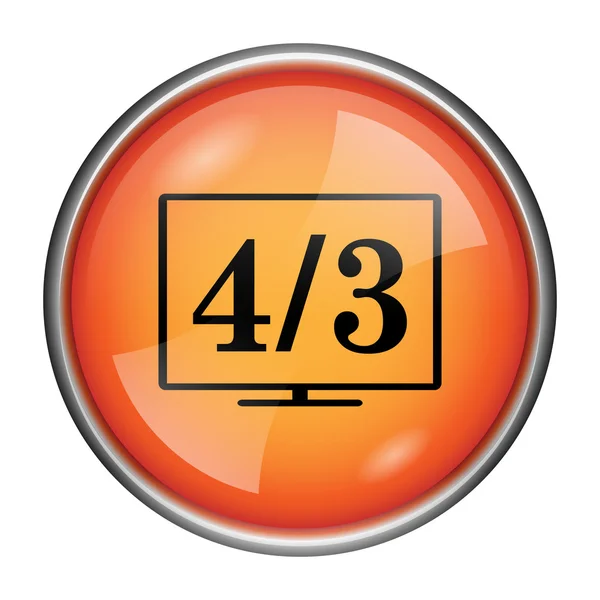 4 3 icono de TV —  Fotos de Stock