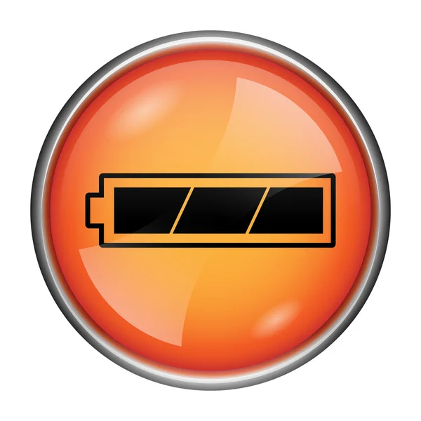 Plně nabitá baterie ikona — Stock fotografie