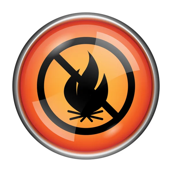 Oheň zakázané ikony — Stock fotografie