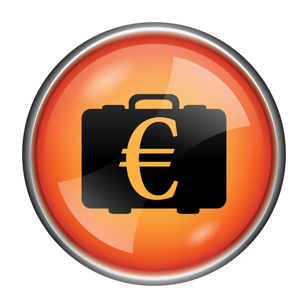 Icona sacchetto euro — Foto Stock