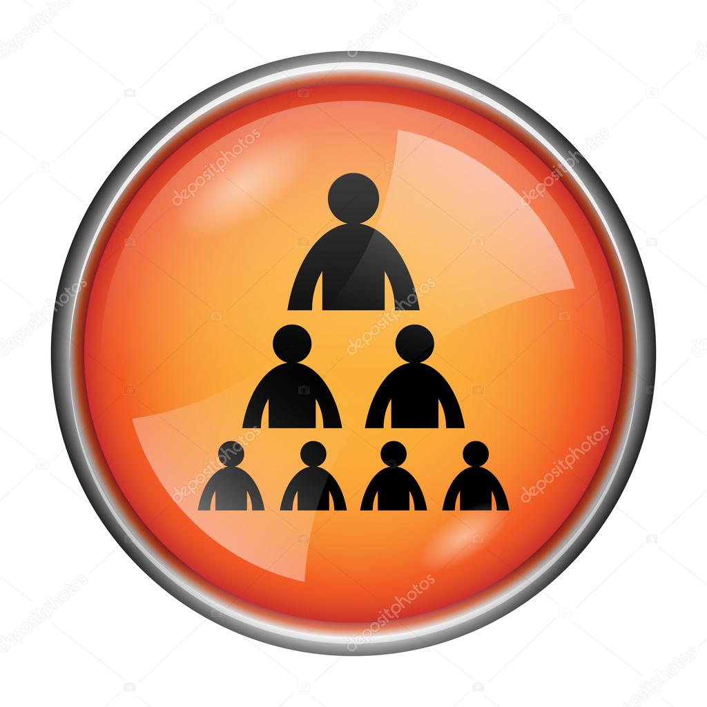 Organizational chart with people icon