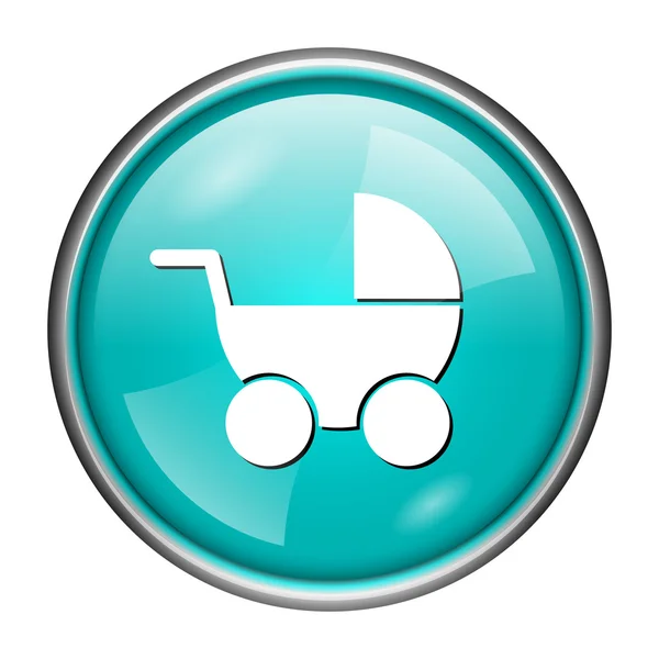 Ícone de carrinho de bebê — Fotografia de Stock