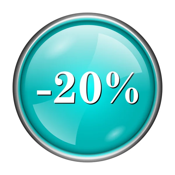 Ikona slevu 20 % — Stock fotografie