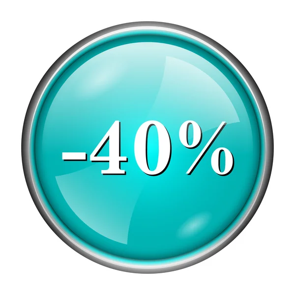 40 por ciento icono de descuento — Foto de Stock
