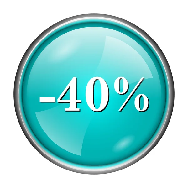 Ikona 40 % slevu — Stock fotografie