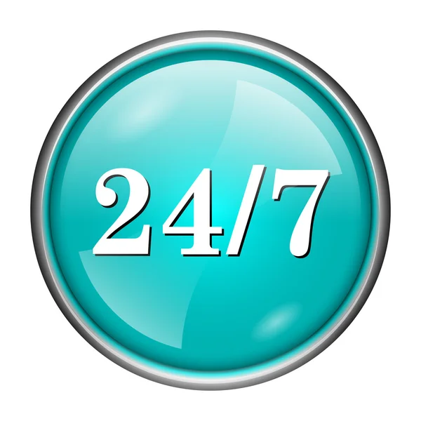 24 7 아이콘 — 스톡 사진