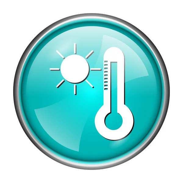 Güneş ve termometre simgesi — Stok fotoğraf
