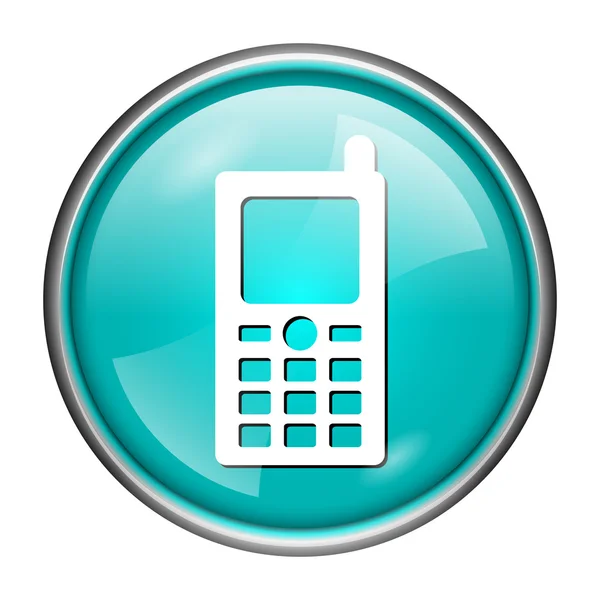 Ikona przycisku, piktogram telefon komórkowy — Zdjęcie stockowe ...