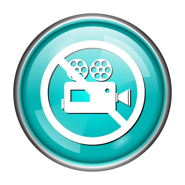 Zakázané video kamera ikona — Stock fotografie