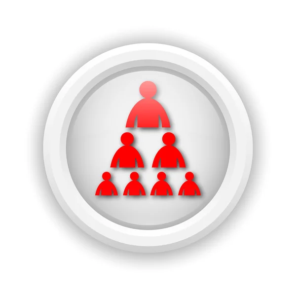 Organizational chart with people icon — Stock Photo, Image