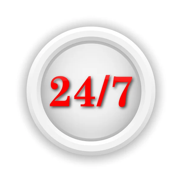 24 7 ícone — Fotografia de Stock