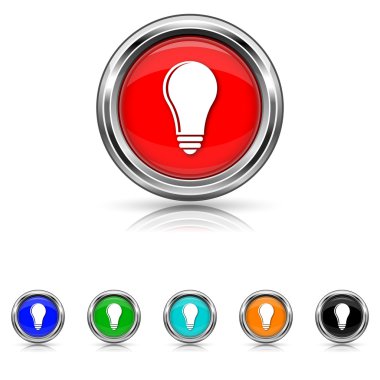 ampul - fikir simgesi - altı renk ayarla