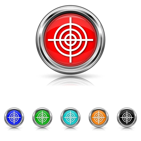 Target icon - six colours set — Stok Vektör