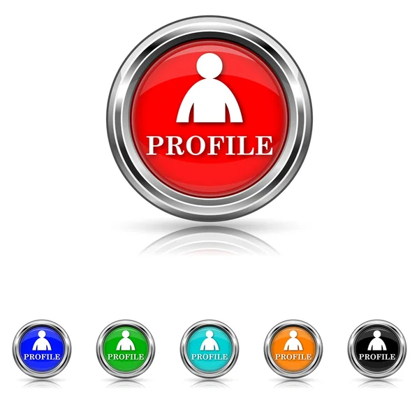 Icône de profil - six couleurs — Image vectorielle