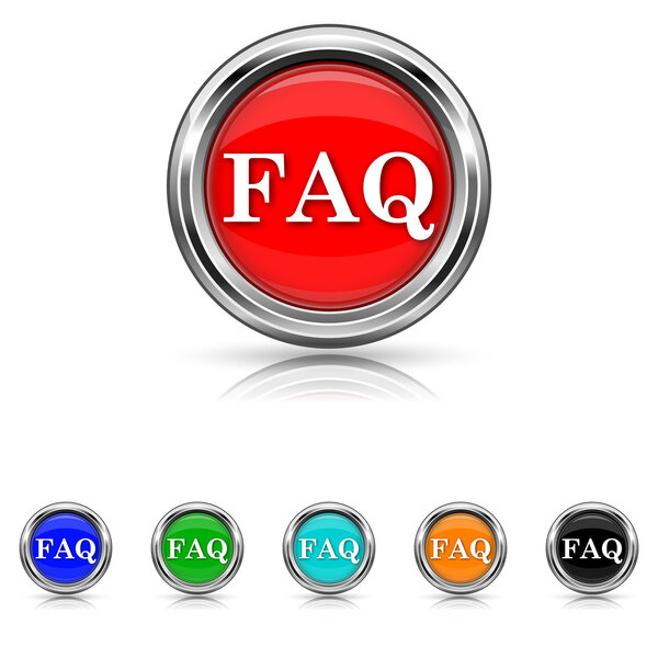 Иконка FAQ - набор из шести цветов
