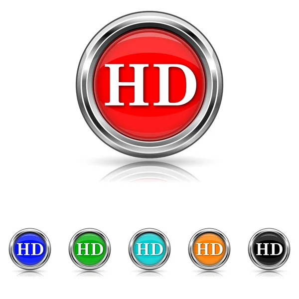 HD icon - zes kleuren instellen — Stockvector