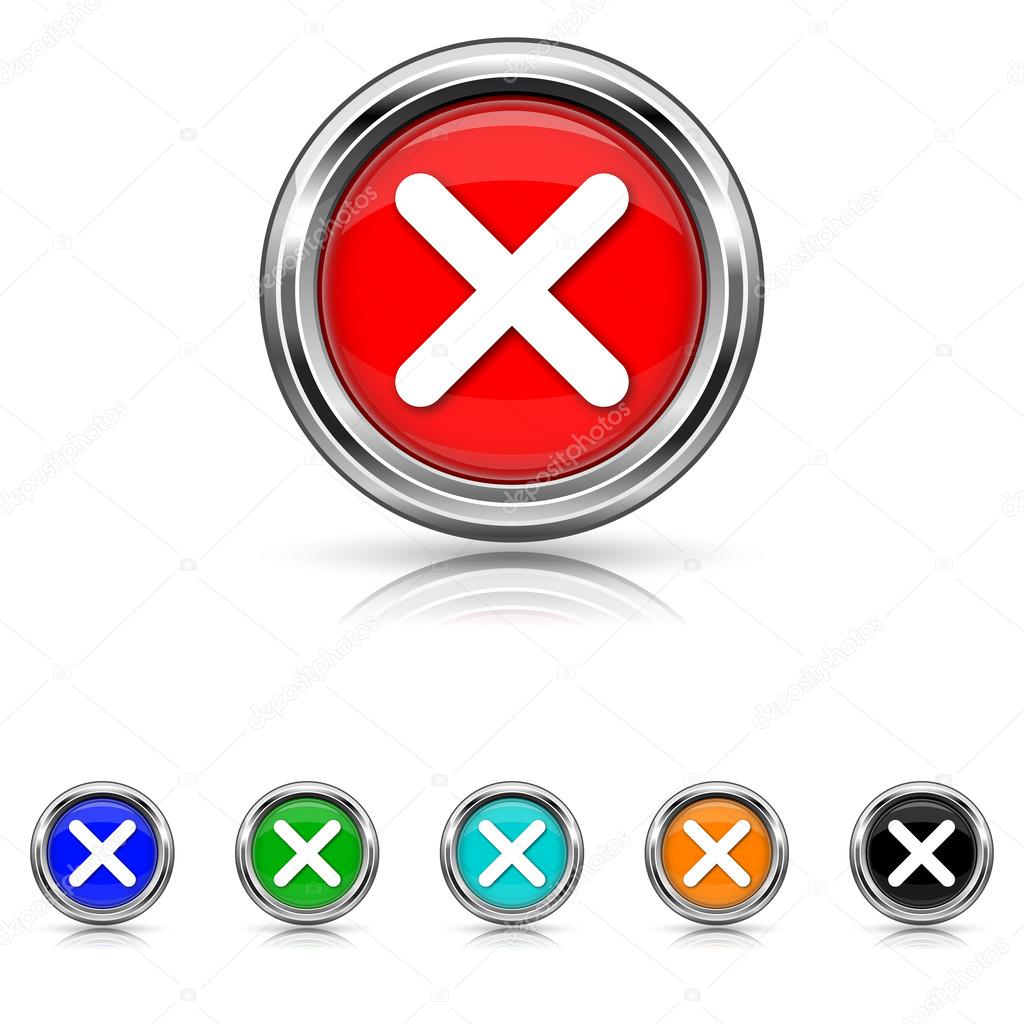 X close icon - six colours set