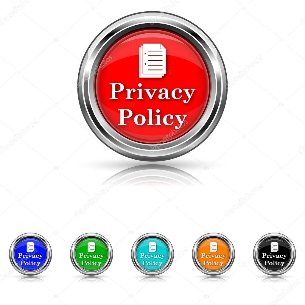 Privacy policy icon - six colours set