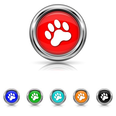 yazdırma simgesi - altı renk seti pençe