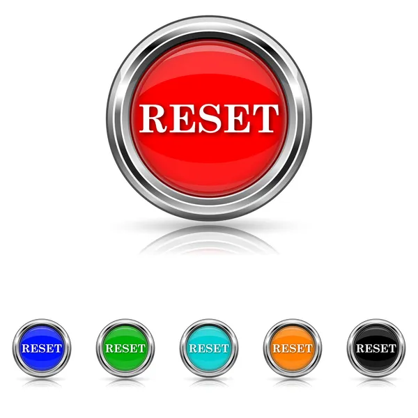 Reset icon - zes kleuren instellen — Stockvector