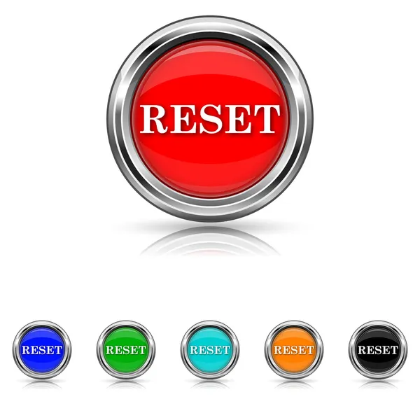 Restablecer icono - conjunto de seis colores — Archivo Imágenes Vectoriales