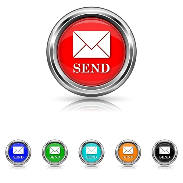 Send icon - six colours set — Stock Vector