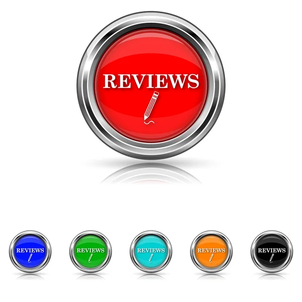 Ícone de revisões - conjunto de seis cores — Vetor de Stock