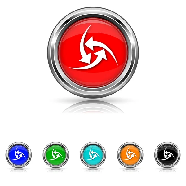 Cambiar icono - conjunto de seis colores — Archivo Imágenes Vectoriales