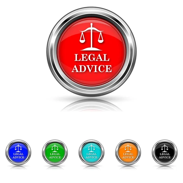 Legal advice icon - six colours set — Stock Vector