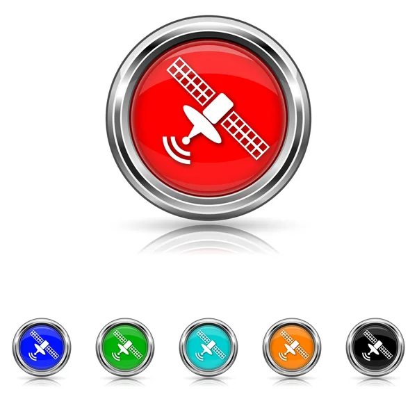 Icono de antena - conjunto de seis colores — Vector de stock
