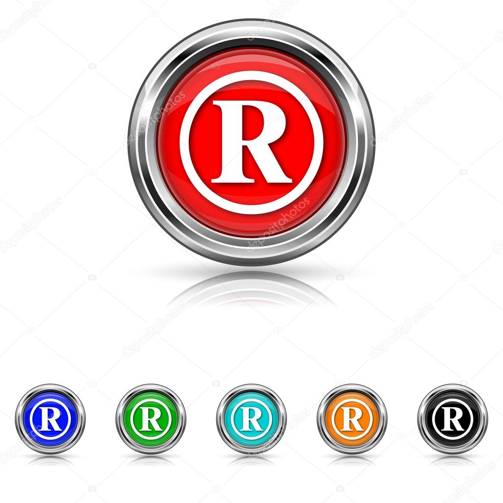 Registered mark icon - six colours set