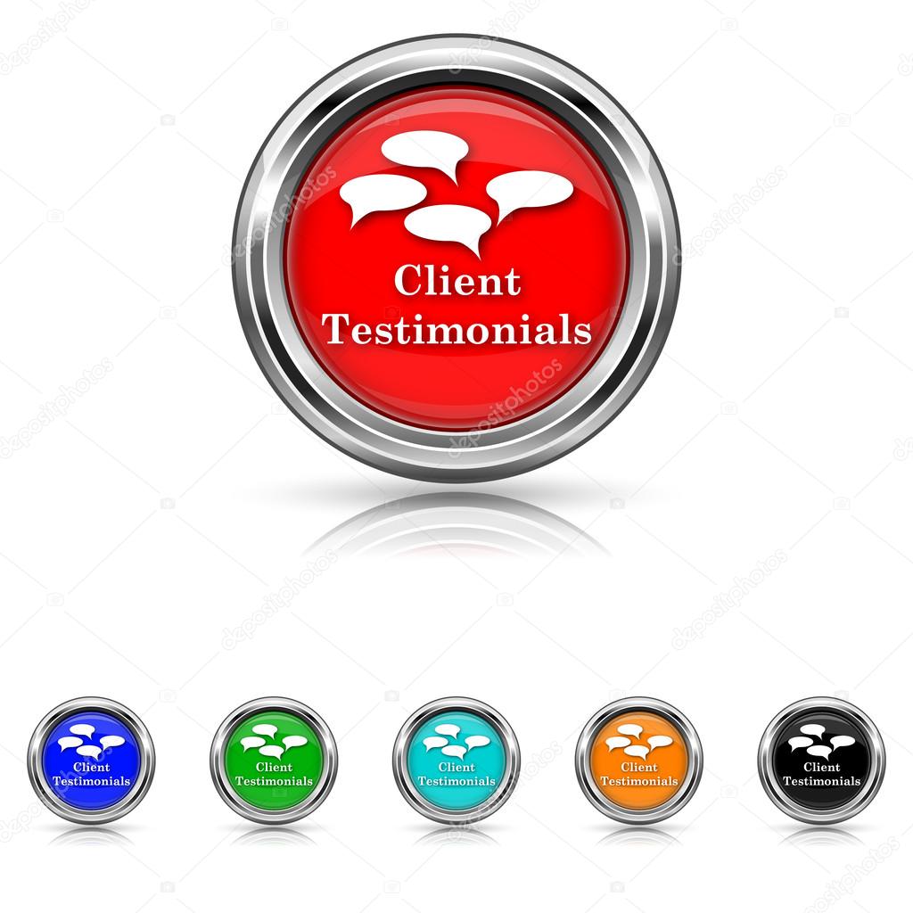 Client testimonials icon - six colours set