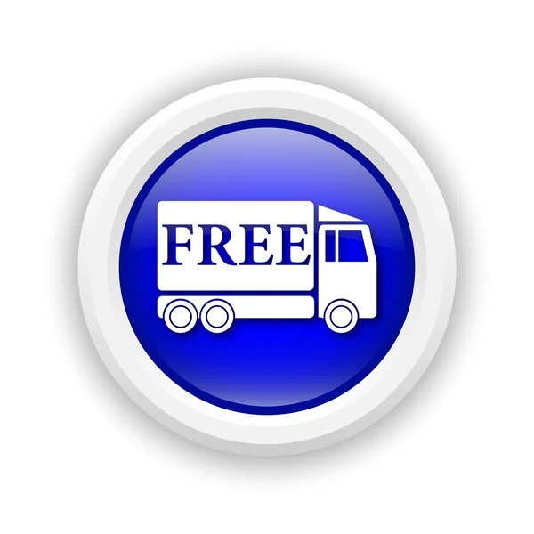 Gratis levering vrachtwagen pictogram — Stockfoto