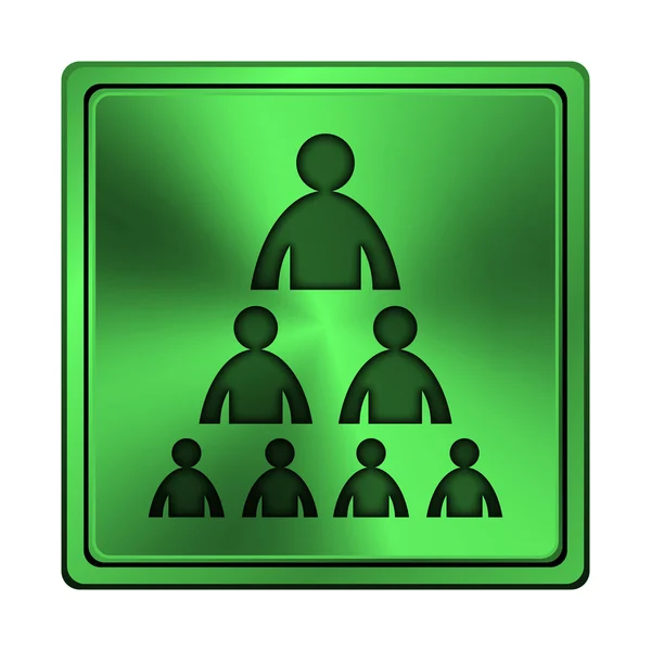 Organizational chart with people icon — Stock Photo, Image