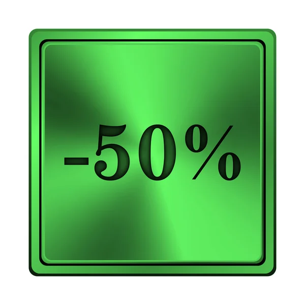 50 procent korting pictogram — Stockfoto