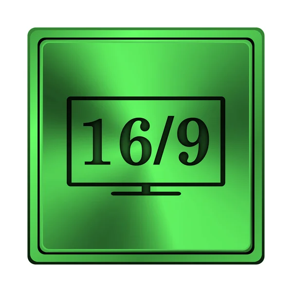 16 9 TV icon — Stock Photo, Image